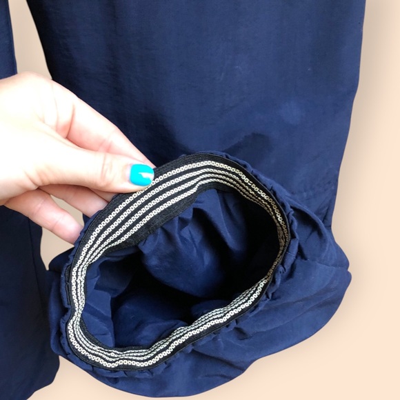 Vintage 90s Lands End Suspender Style Ski Snow Pants Navy Boys Large (14-16) - Picture 6 of 15